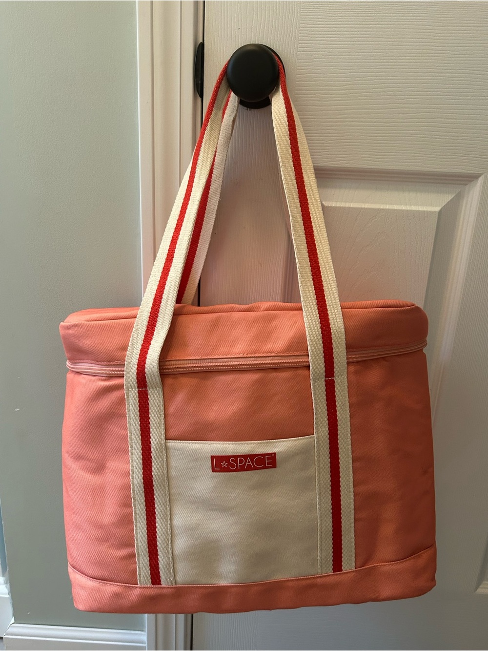 L*Space‎ Coastal Cooler Insulated Tote Bag in Coral NWT
